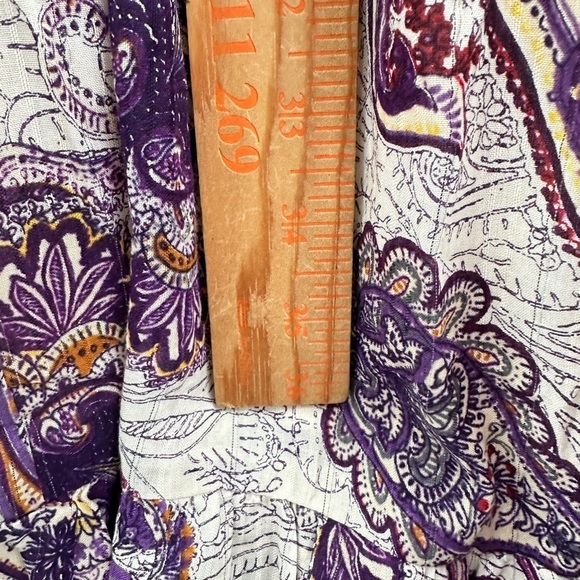 BAND OF THE FREE Paisley purple loose fit woman cottagecore maxi dress NWT M - Picture 9 of 15
